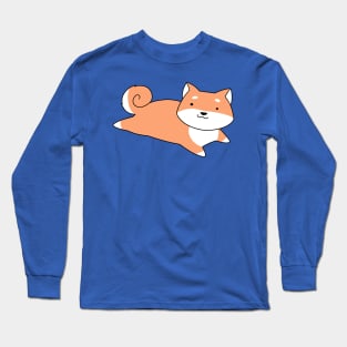 Shiba Laying on its Belly Long Sleeve T-Shirt